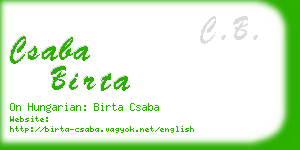 csaba birta business card